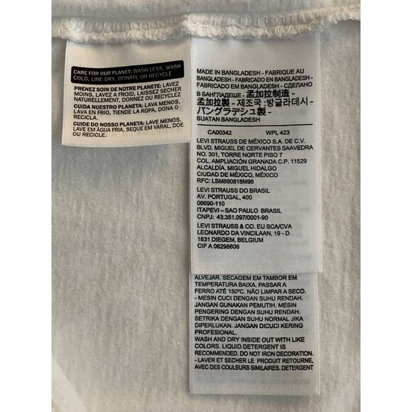 Levis Womens White Graphic T-Shirt Size S/P - Picture 8 of 9